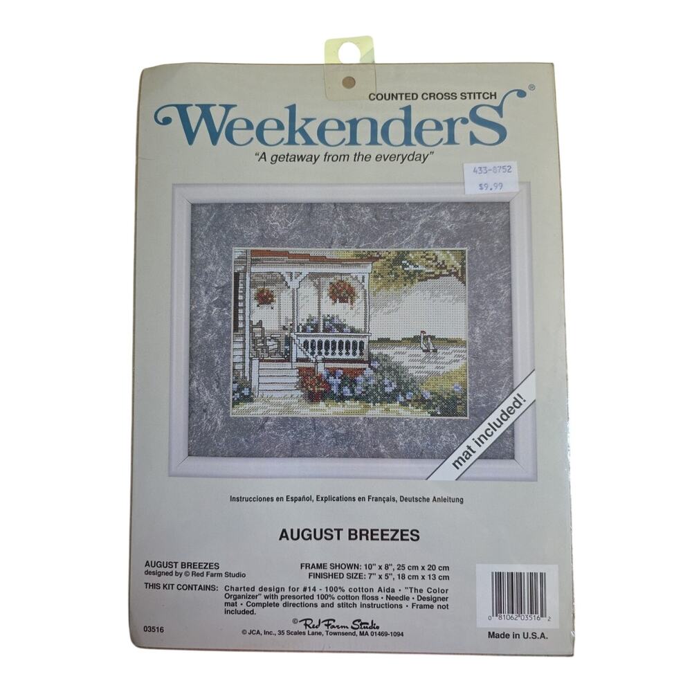Weekenders August Breezes Counted Cross Stitch Kit 7" x 5" New Sealed